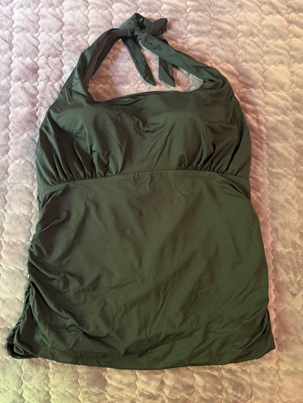 Black Halter Swim Tankini Top